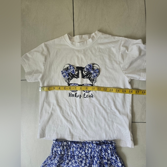 Blue Floral Women's Shorts Sz 11Y - Picture 4 of 7